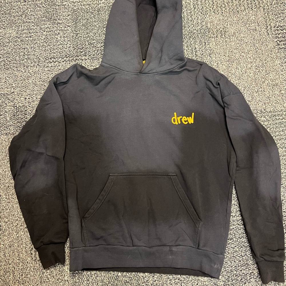 Drew House Gray Hoodie with Yellow Tag